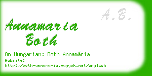 annamaria both business card